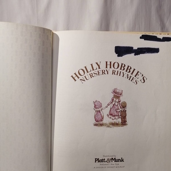 Vintage Holly Hobbie's Nursery Rhymes Book, 1977