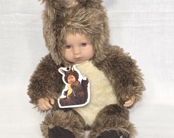 Anne Geddes Baby Squirrel Plush Doll, Ganz Joy 1999 Vintage Toy