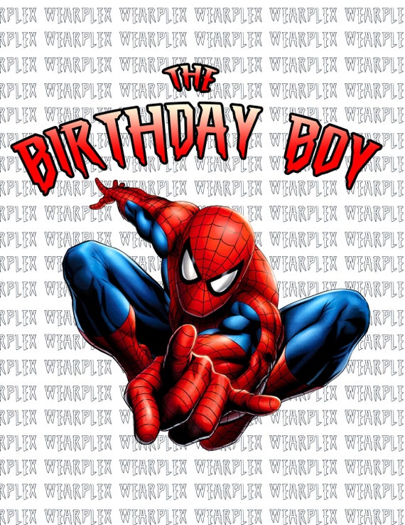 Spiderman Theme Kids Happy Birthday Cutout - Spiderman