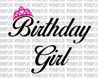 Birthday Girl, archivo PNG para impresión de camisetas, alta calidad y resolución
