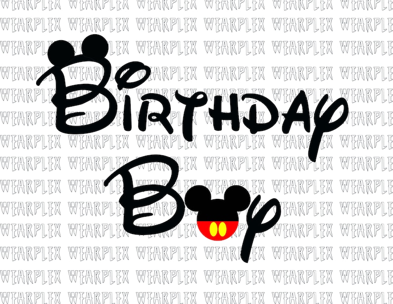 Birthday Boy Disney Birthday Boy Mickey Mouse PNG File for T | Etsy