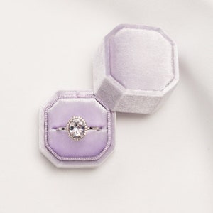 Purple Velvet Ring Box, Proposal Ring Box, Engagement Ring Box, Velvet Wedding Ring Box, Vintage Ring Box, Monogram Ring Box, Wedding Gift