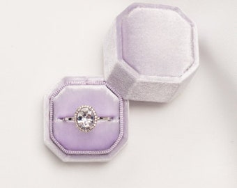 Lila Samt Ring Box, Vorschlag Ring Box, Verlobungs Ring Box, Samt Hochzeit Ring Box, Vintage Box, Monogramm Ring Box, Hochzeitsgeschenk