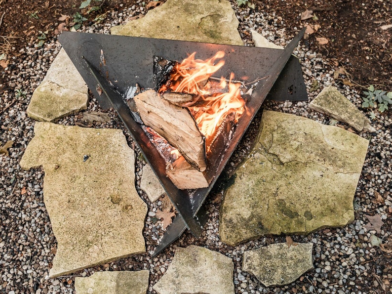 Large Corten Weathering Steel Fire Pit image 3