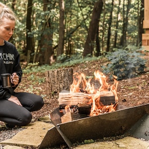 Large Corten Weathering Steel Fire Pit image 4