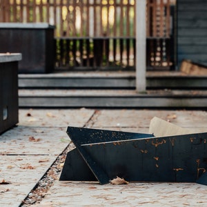 Large Corten Weathering Steel Fire Pit image 8