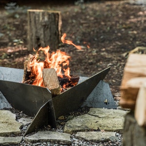 Large Corten Weathering Steel Fire Pit image 2