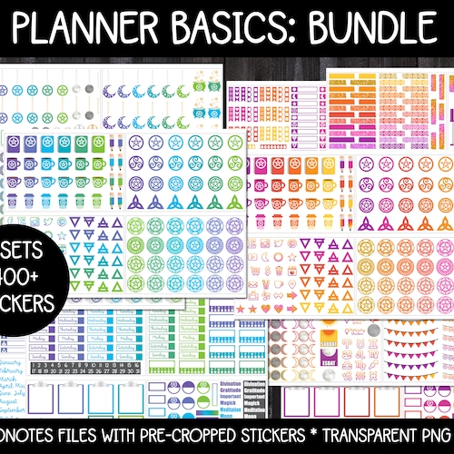 Pagan Witch Printable Planner Stickers Digital Download Fits - Etsy