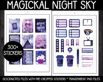 Digital Pagan Planner Stickers - Magickal Night Sky | GoodNotes, iPad and Android