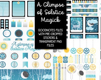 Digital Pagan Planner Stickers - A Glimpse of Solstice Magick | GoodNotes, iPad and Android