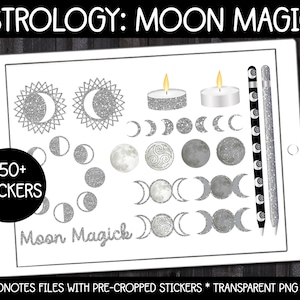 Digital Pagan Planner Stickers - Astrology: Moon Magick | GoodNotes, iPad and Android