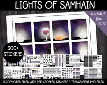 Digital Pagan Planner Pegatinas - Luces de Samhain ACTUALIZADO! / GoodNotes, iPad y Android