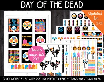 Digital Pagan Planner Pegatinas - Día de los Muertos ACTUALIZADO! / GoodNotes, iPad y Android