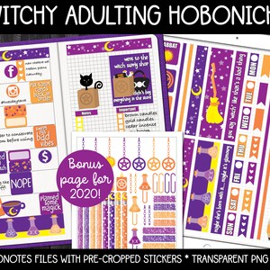 Adesivos de planejador pagão digital - Semanas de Hobonichi: Witchy Adulting ATUALIZADO! | GoodNotes, iPad e Android