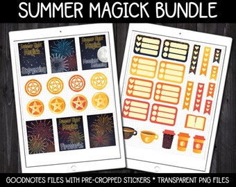 Digital Pagan Planner Stickers - Summer Magick Bundle | GoodNotes, iPad and Android