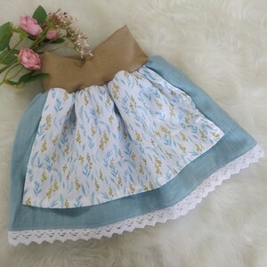 Baby dirndel skirt, children's traditional skirt, girls skirt, size 50-128, skirt with apron, light blue, wedding, Oktoberfest, gift,