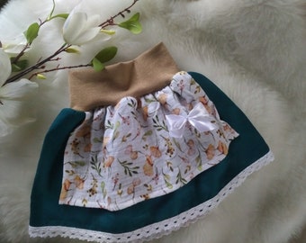 Taille unique 74/80, jupe traditionnelle bébé, jupe bébé dirndel, jupe fille, essence avec fleurs, Oktoberfest, mariage, cadeau