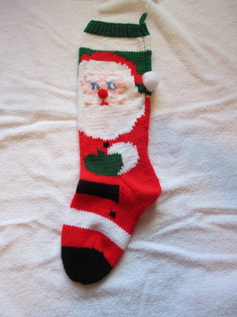 Christmas stocking/Full Santa/pattern on both sides/ for image 0