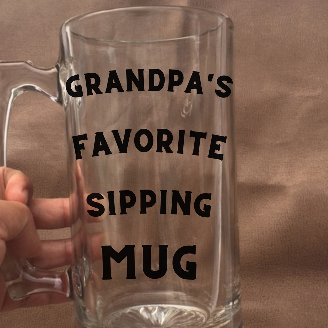 Best Papa Ever Beer Glass Mug - 16oz Beer Mug, Dad Birthday