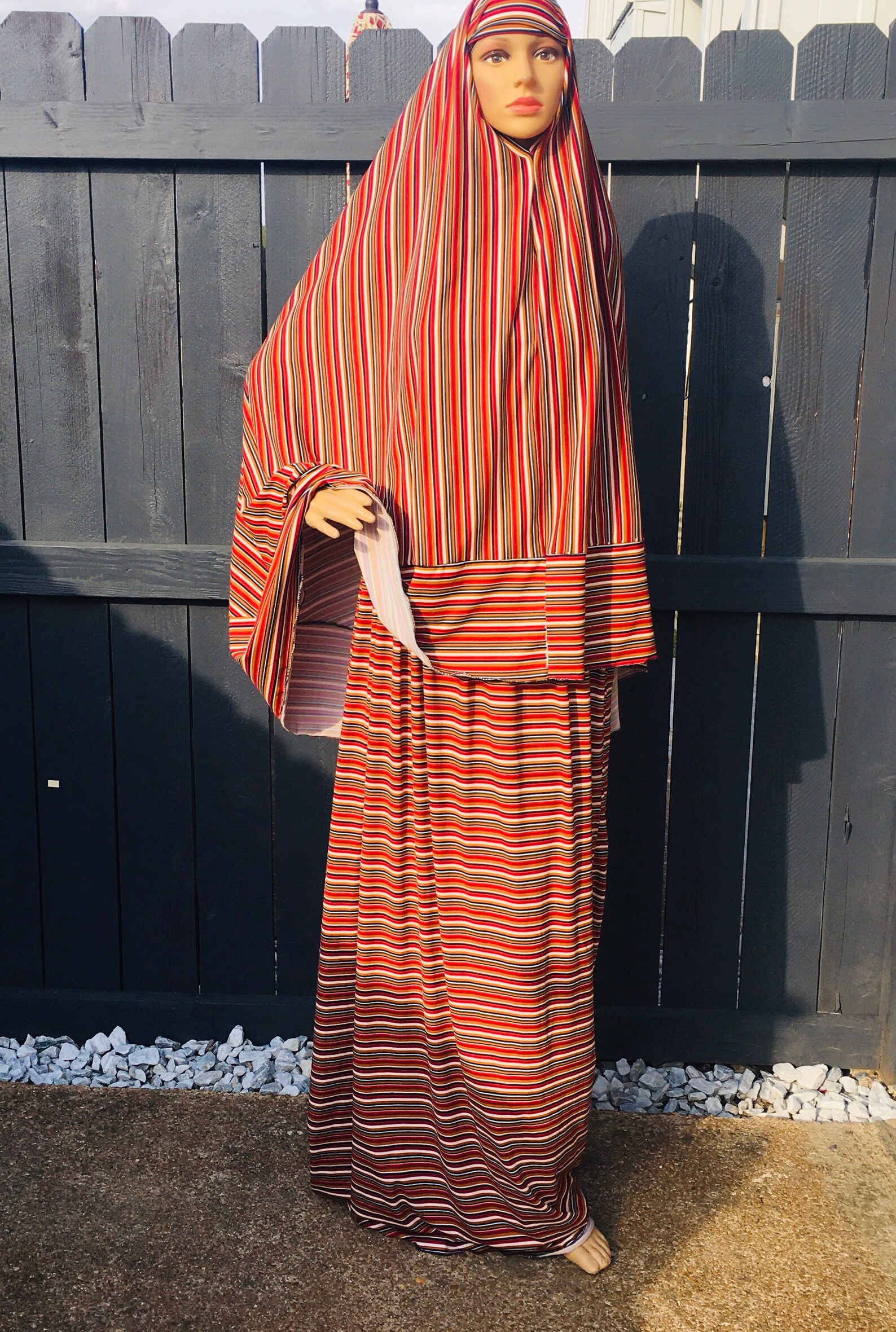 Women's Prayer Set Abaya Jilbab Long Dress Jellaba Islamic Clothing Hijab Skirt 2Pcs-in Islamic 