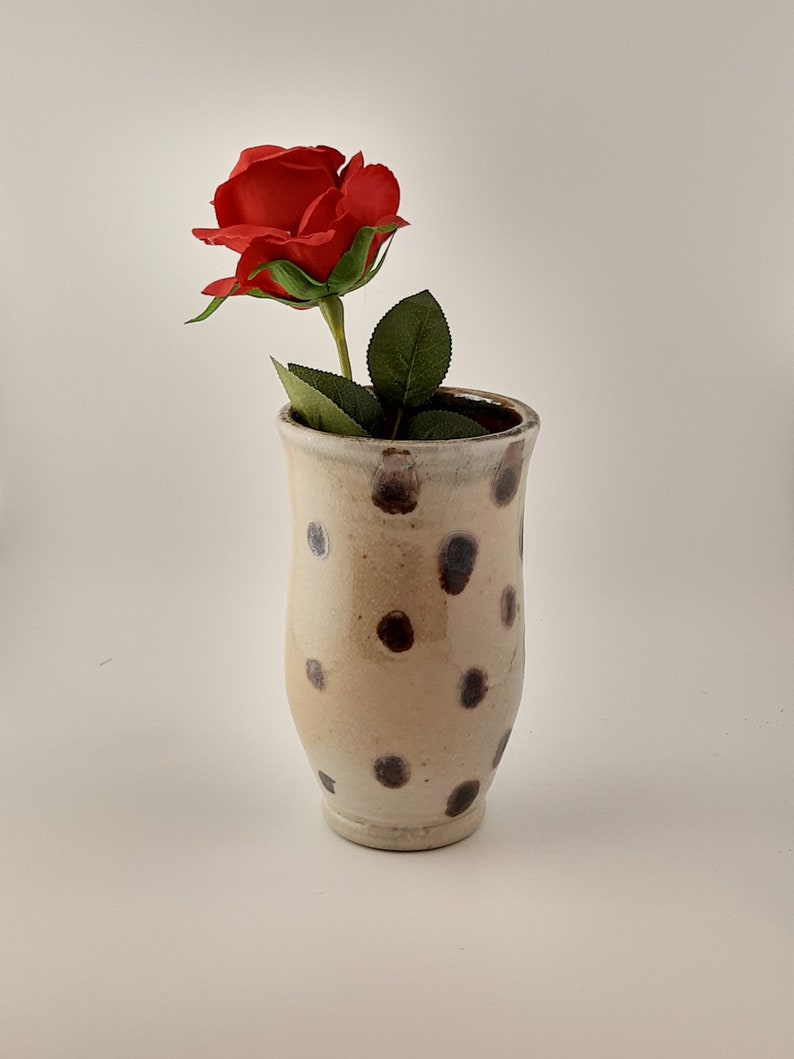 Ceramic polka dot vase