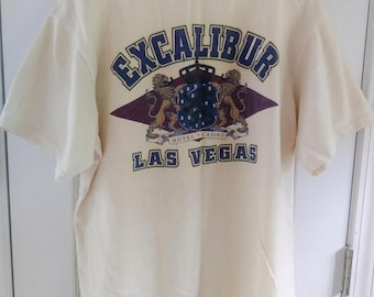 Vintage 70s Excalibur Las Vegas Hotel Casino ~ Size L ~ Vintage T-Shirt