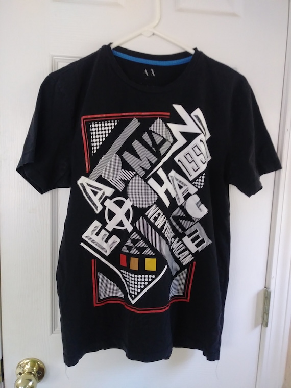 Vintage Men's Armani Exchange T-Shirt Black