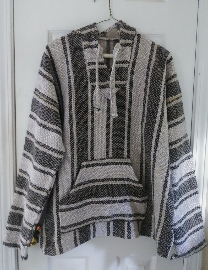 REDUCED Mexican Hoodie Hippie Surf Poncho Sweater Mexican Hoodie