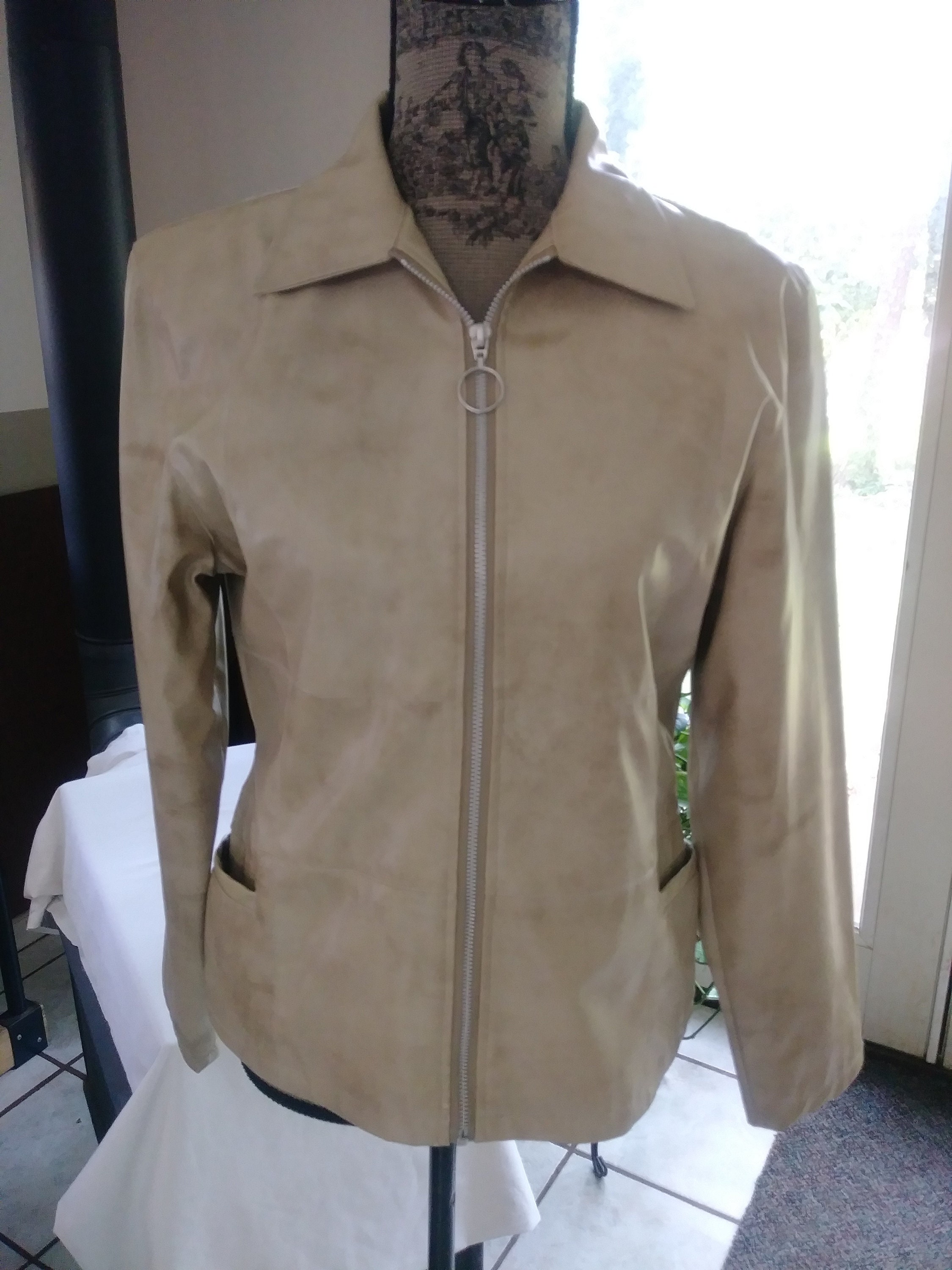 tan pleather jacket