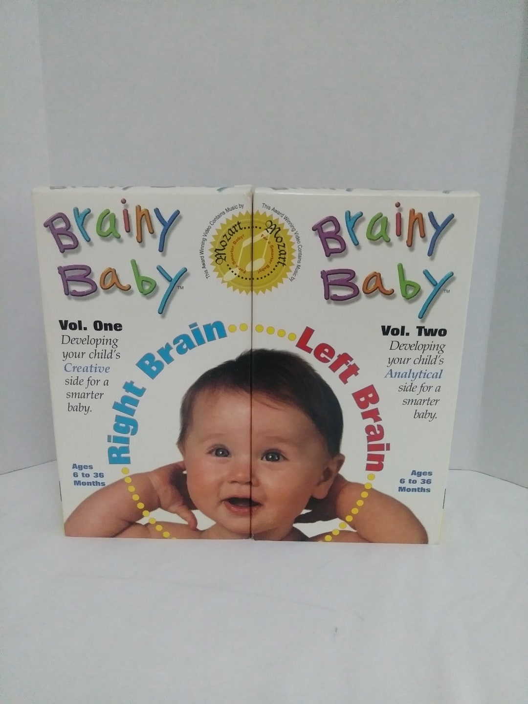 Brainy Baby One and Two Right and Left Brain [VHS] Tape