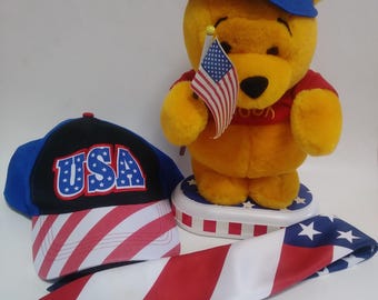 USA Bundle / Pooh / Baseball Cap and Ralph Marlin Tie