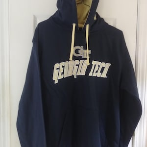 Georgia Tech Adult Size Pullover Hoodie - Size M - Navy Blue by Stadium Athletics