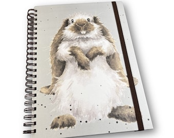 Notebook A4 Kladde lined with rabbit rabbit motif