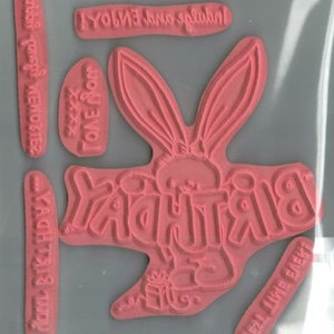 Stamp Plate Rabbit Birthday Wishes image 3