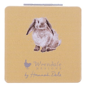 Pocket mirror with rabbit motif Compact mirror image 3