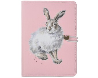 Annual planner, calendar, organizer, planner in pink with mountain bunny motif