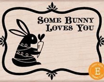 Wood Stamp rabbit bunny-Love Testimony