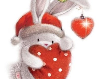 Stempelplatte "Alles Liebe zu Weihnachten" Hase 9 Motive