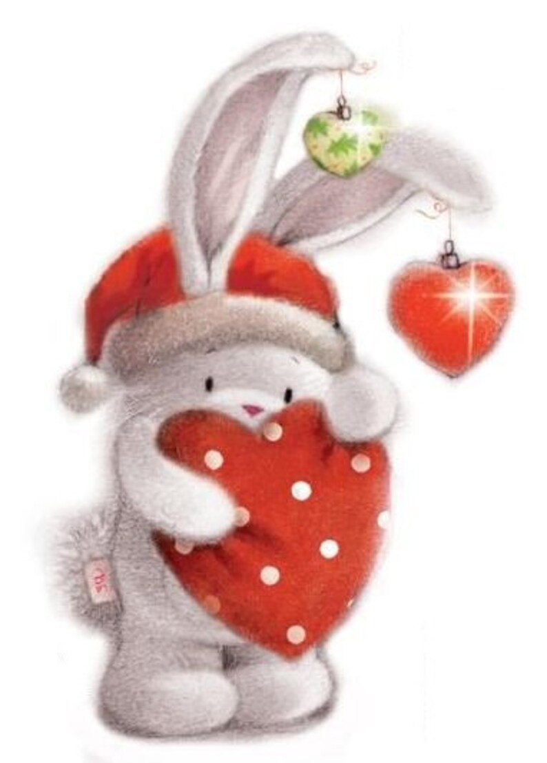 Stempelplatte Alles Liebe zu Weihnachten Hase 9 Motive Bild 1