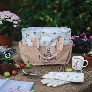 Garten Werkzeugtasche mit Kaninchen und Tiermotiven immagine 2