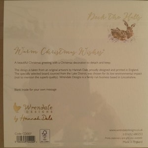 Rabbit Christmas Cards with Envelope Set of 3 image 7