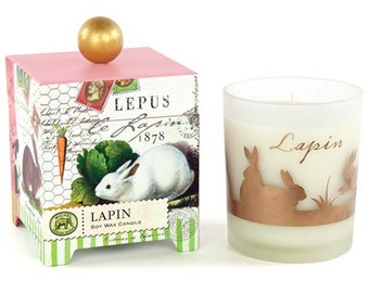 Scented Candle with rabbit motif