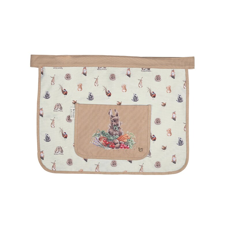Garden apron with rabbit motif image 3