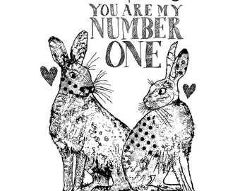 Stamp plate "You Are my number 1"