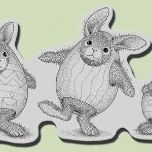 Stempelplatte Kaninchen Hasen frohe Ostern Bild 4
