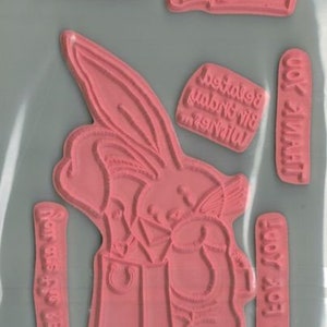 Stempelplatte vielen Dank Kaninchen Hase Bild 3