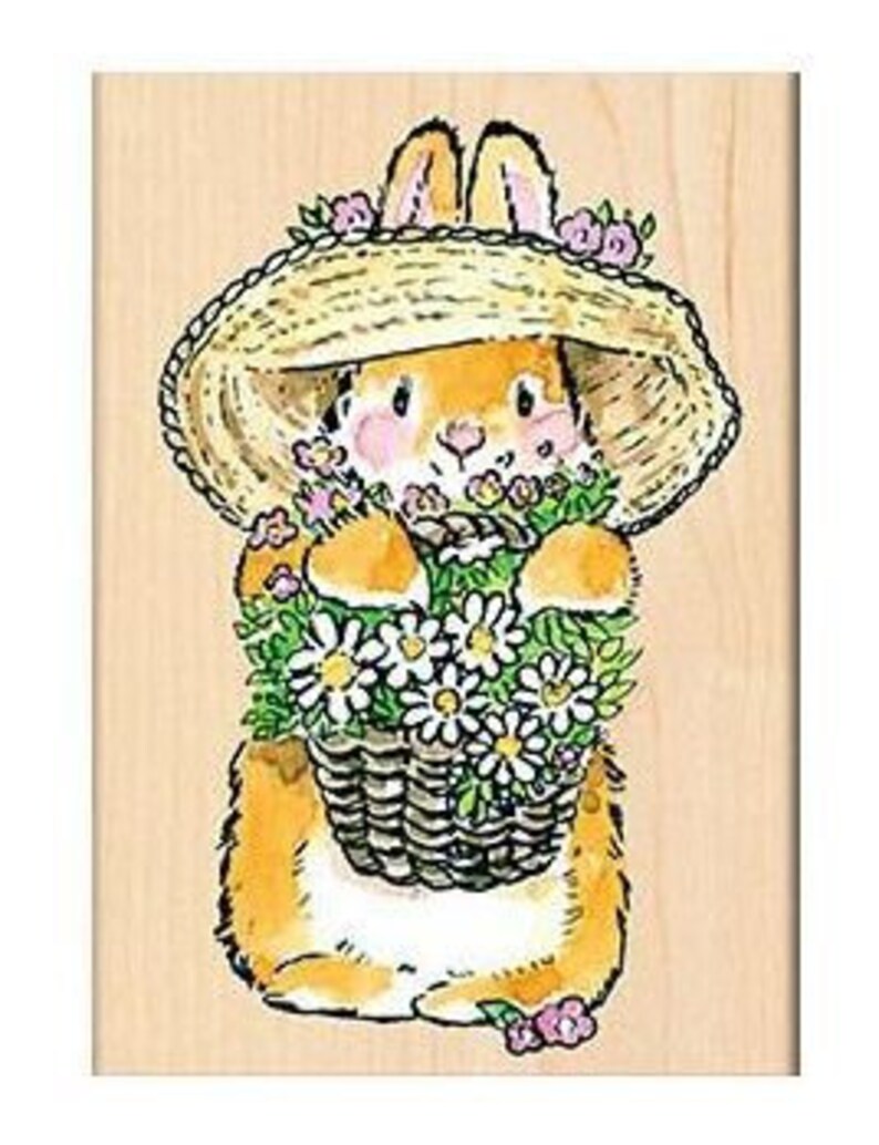 Wood Stamp Rabbit Bunny-Gardening image 1