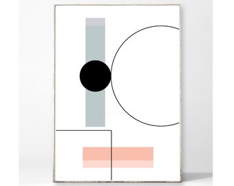 TAVI Art Print Poster Image Geometry Pattern Minimalism Geometric Lines Abstract Circle Shapes