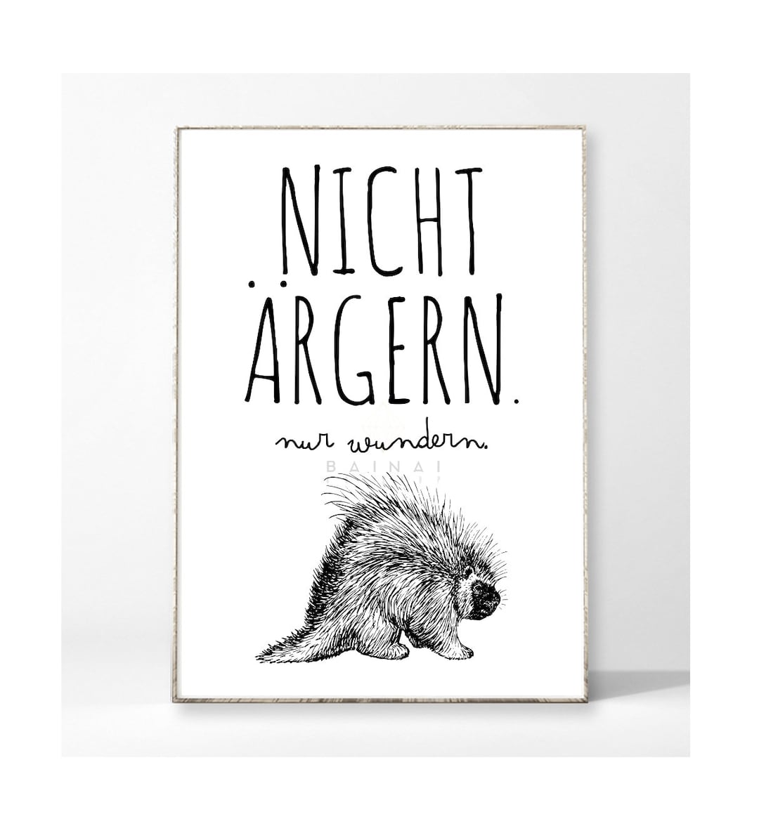 NICHT ÄRGERN Kunstdruck Poster Bild Typografie Spruch Arbeitsplatz