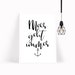 MEER GEHT IMMER Kunstdruck Poster Bild Anker Typografie Spruch Etsy.de